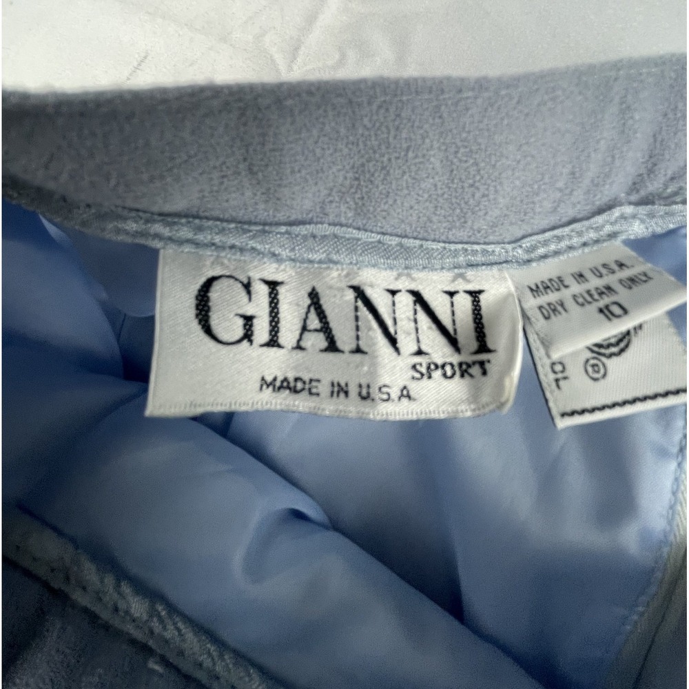GIANNI SPORT WOOL SKIRT WOMENS 10 BLUE MADE IN USA VINATGE 90S - Picture 9 of 12